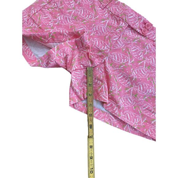 Vineyard Vines Pink & White Fish Printed Every Day Shorts Size 0 - Picture 2 of 4